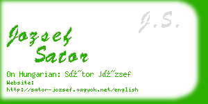 jozsef sator business card